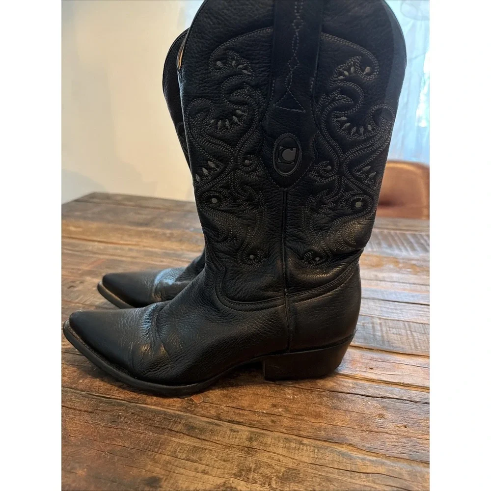 Quadra Deer  UpperLeather Boots -Size 6.5 US-Black!